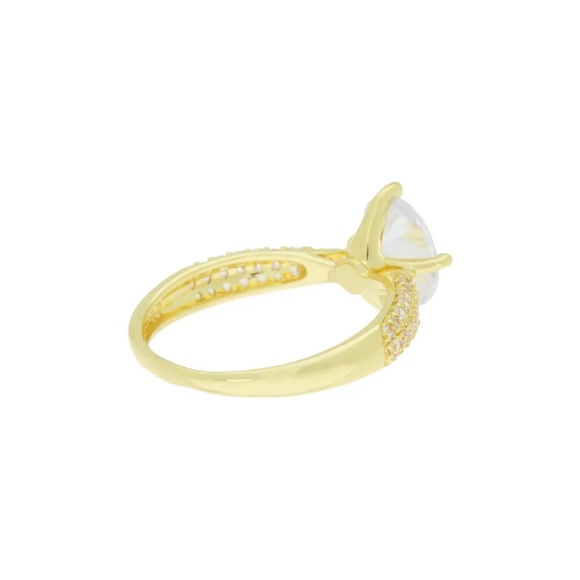 Oval CZ Pavé Band Ring - Picture 9 of 10